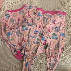 Little Sleepies Pink City Print Kids Pajama Set